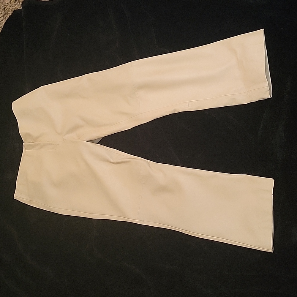 Vintage cream leather pants
